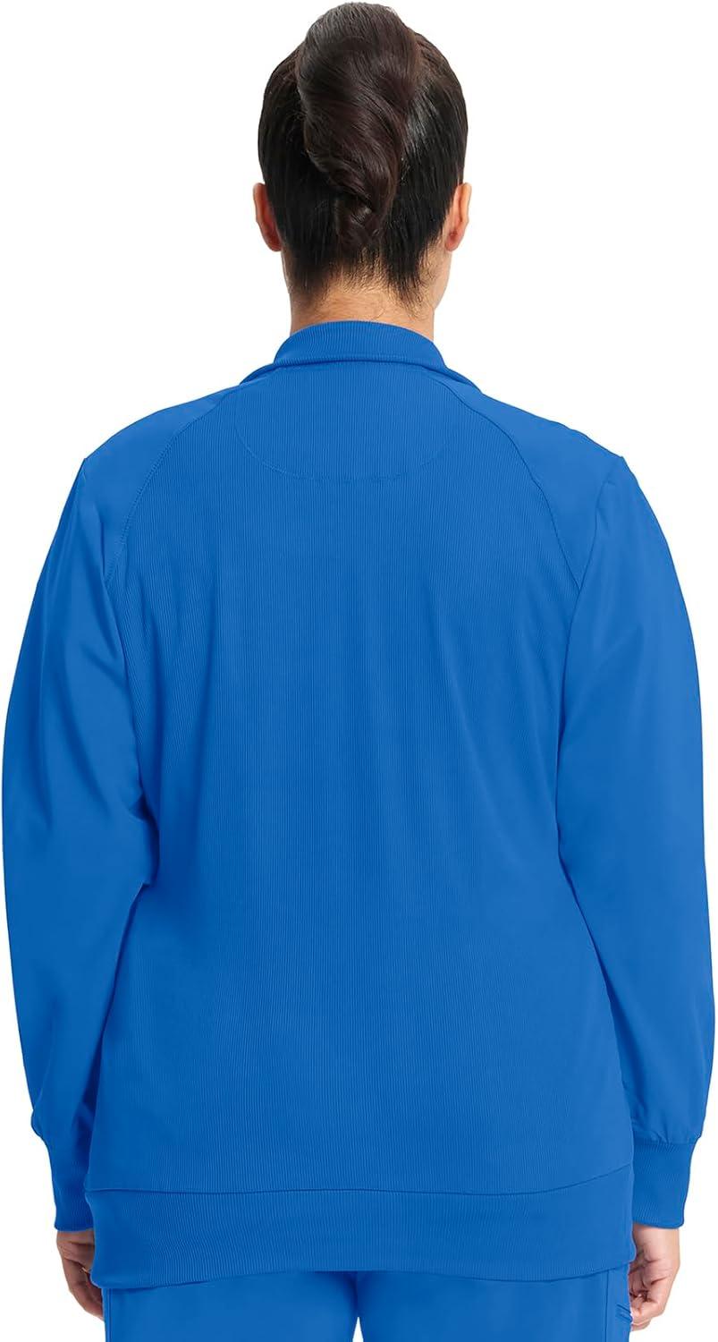 imageCherokee Infinity Womens Zip Front Jacket With 2 Pockets Contemporary Fit Back Shoulder Yokes amp Front Princess Seams 2391ARoyal