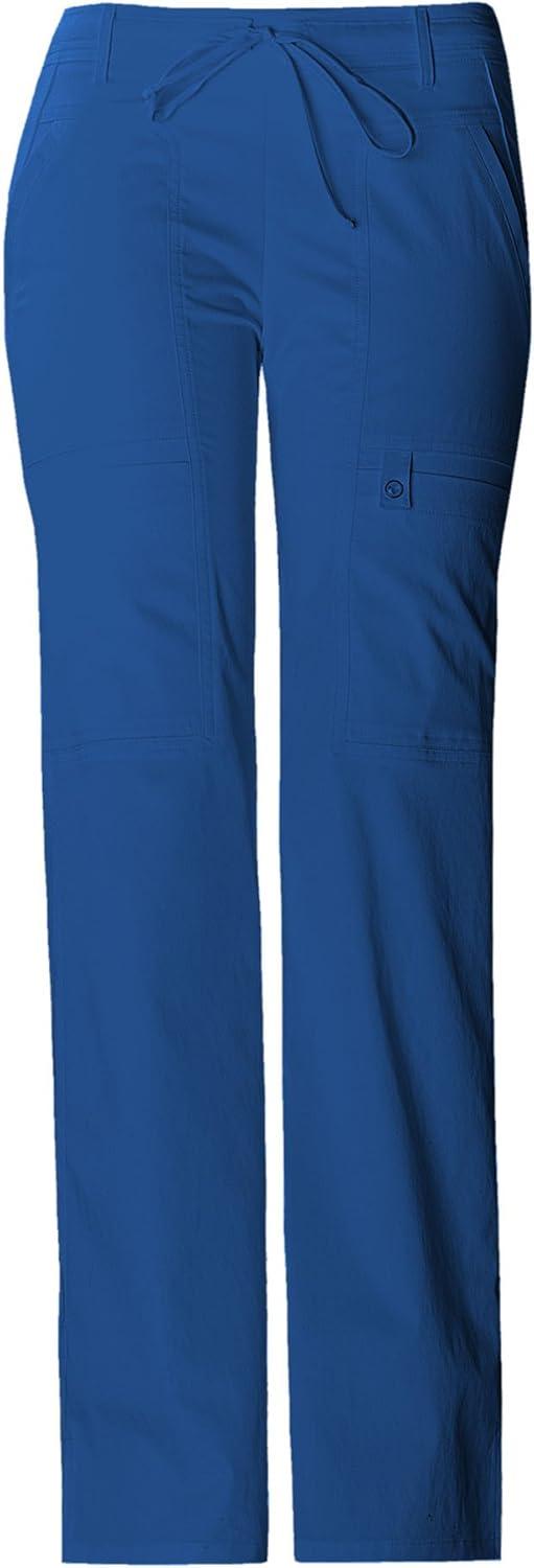 imageCherokee Luxe Women Scrubs Pant Low Rise Flare Leg Drawstring Cargo 21100Royal