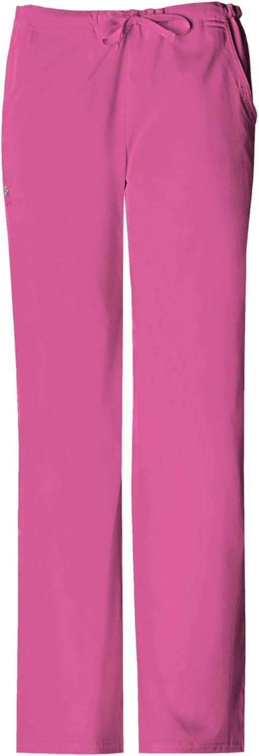 imageCherokee Luxe Women Scrubs Pant Low Rise Straight Leg Drawstring 1066Fuchsia Rose