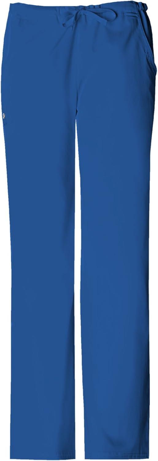 imageCherokee Luxe Women Scrubs Pant Low Rise Straight Leg Drawstring 1066Royal