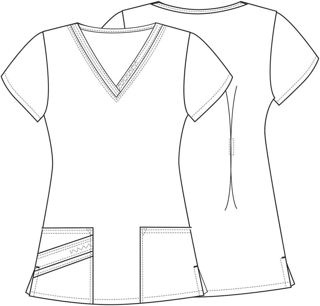 imageCherokee Luxe Women Scrubs Top VNeck 1845Pewter