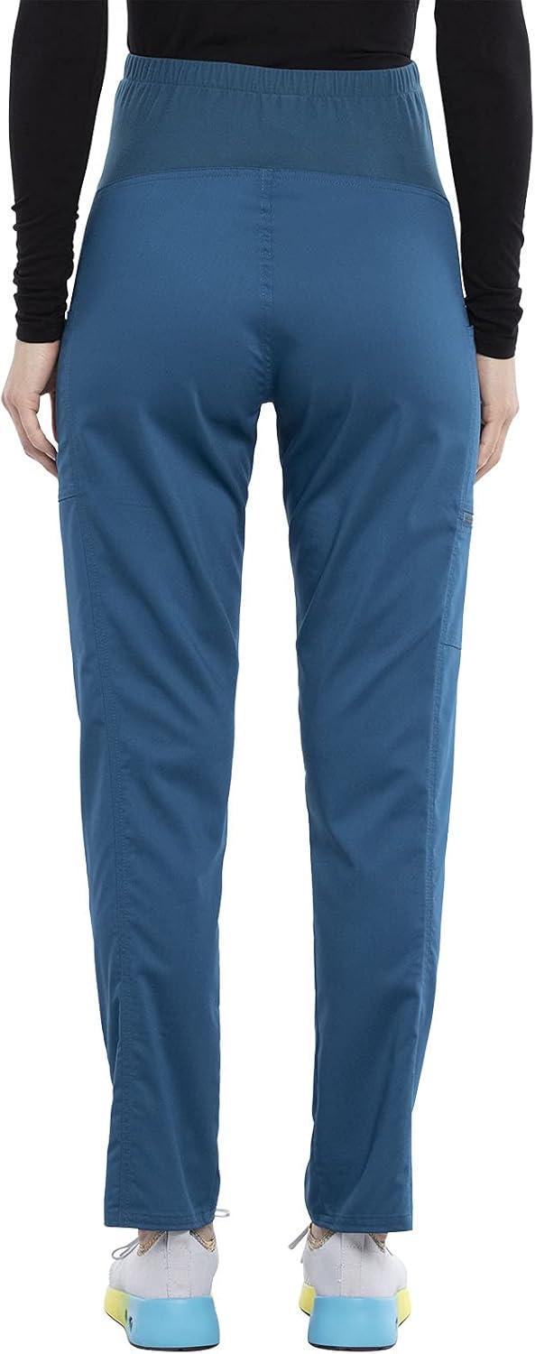imageCherokee Maternity Scrub Pants for Women Straight Leg Bottoms with Belly Coverage Ultra Soft 2Way Stretch Fabric WW155Caribbean Blue