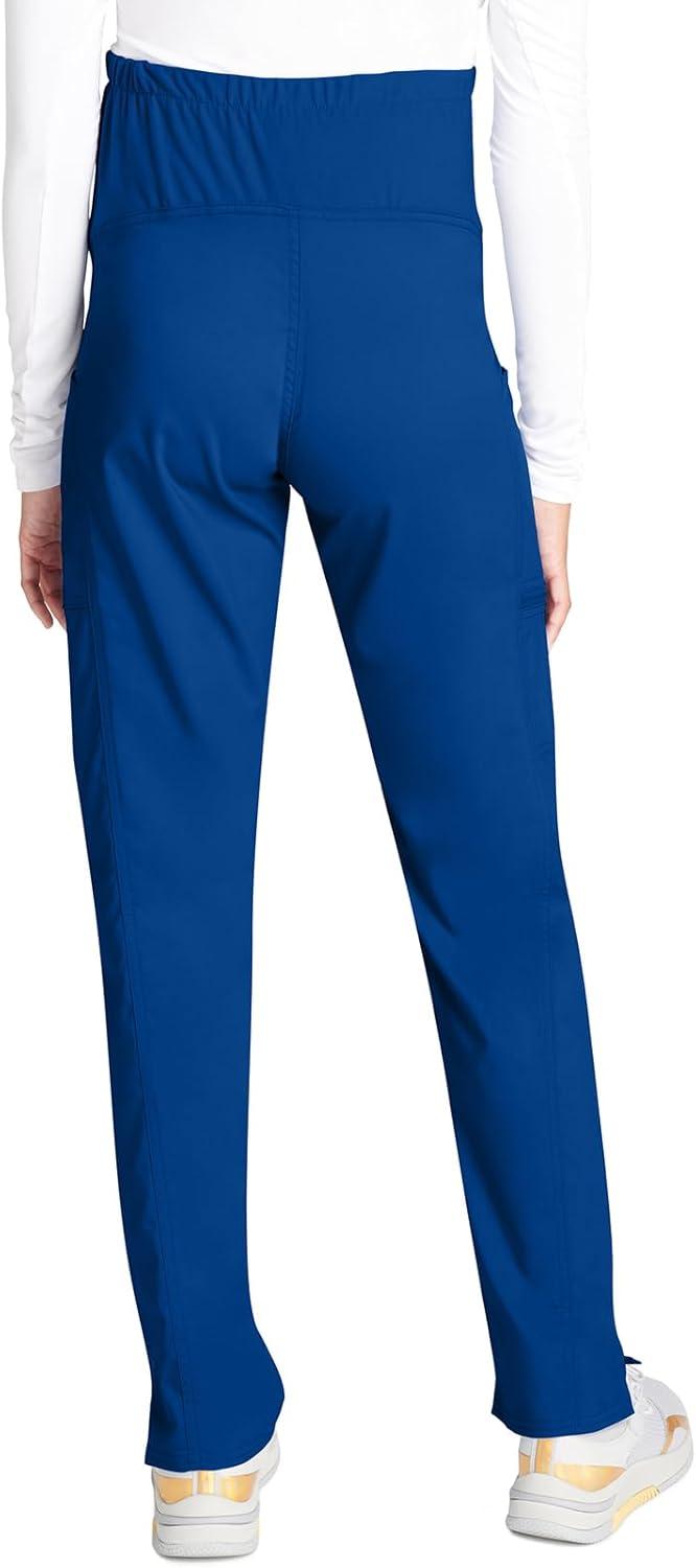 imageCherokee Maternity Scrub Pants for Women Straight Leg Bottoms with Belly Coverage Ultra Soft 2Way Stretch Fabric WW155Galaxy Blue