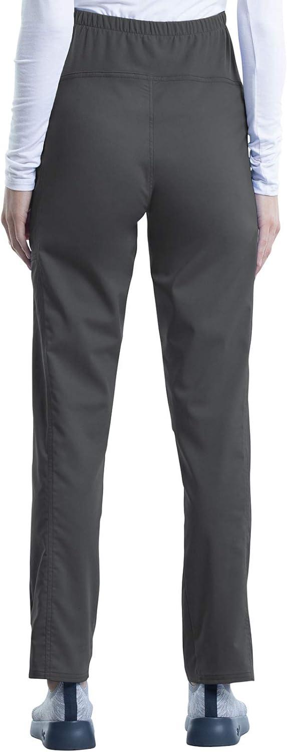 imageCherokee Maternity Scrub Pants for Women Straight Leg Bottoms with Belly Coverage Ultra Soft 2Way Stretch Fabric WW155Pewter