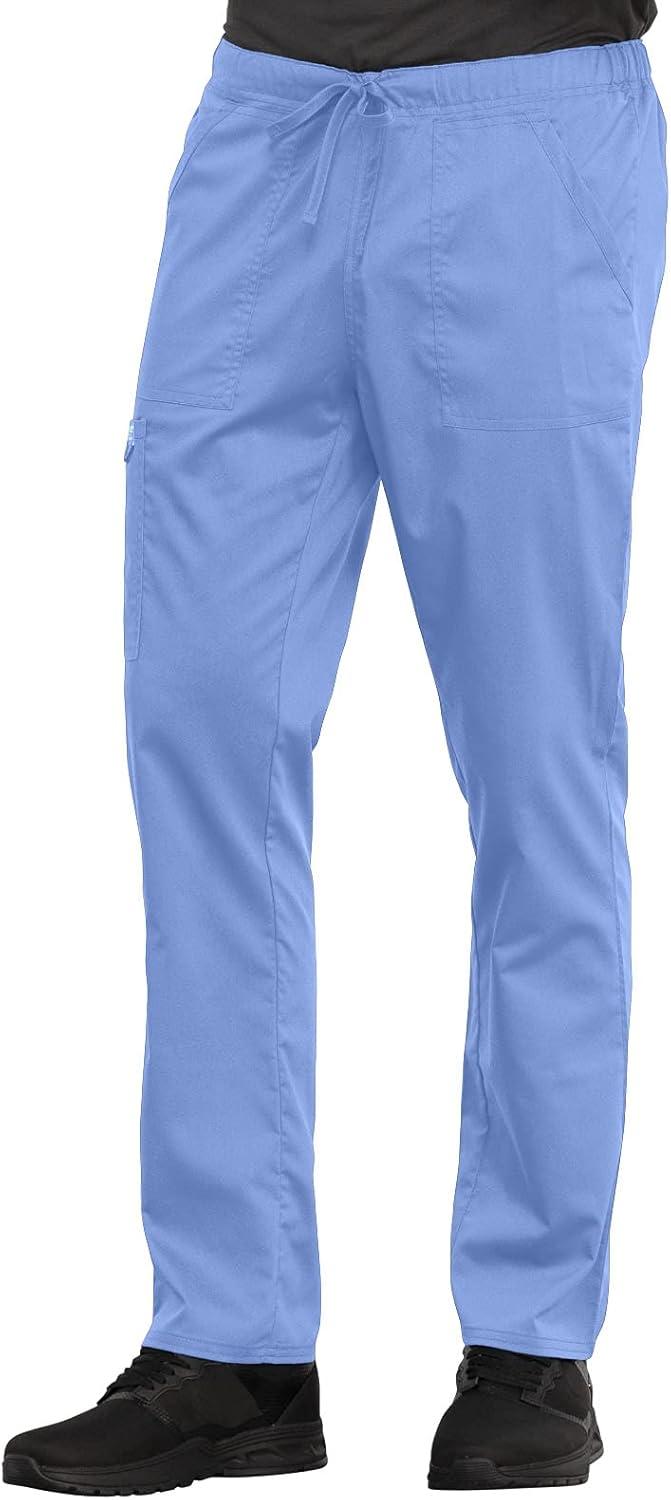 imageCherokee Men and Women Scrub Set Tuckable VNeck Top WW625 with Tapered Leg Drawstring Pant WW020Ciel