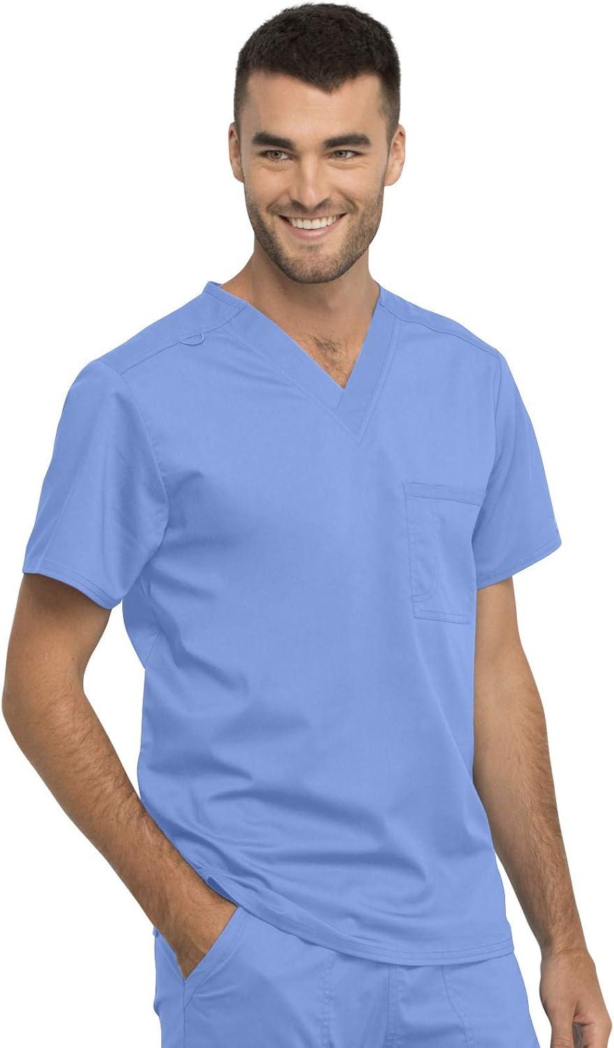 imageCherokee Men and Women Scrub Set Tuckable VNeck Top WW625 with Tapered Leg Drawstring Pant WW020Ciel