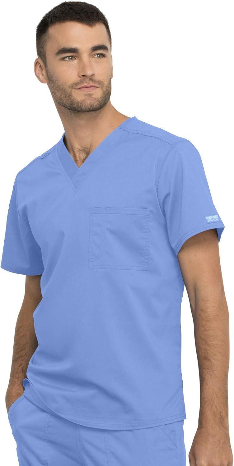 imageCherokee Men and Women Scrub Set Tuckable VNeck Top WW625 with Tapered Leg Drawstring Pant WW020Ciel