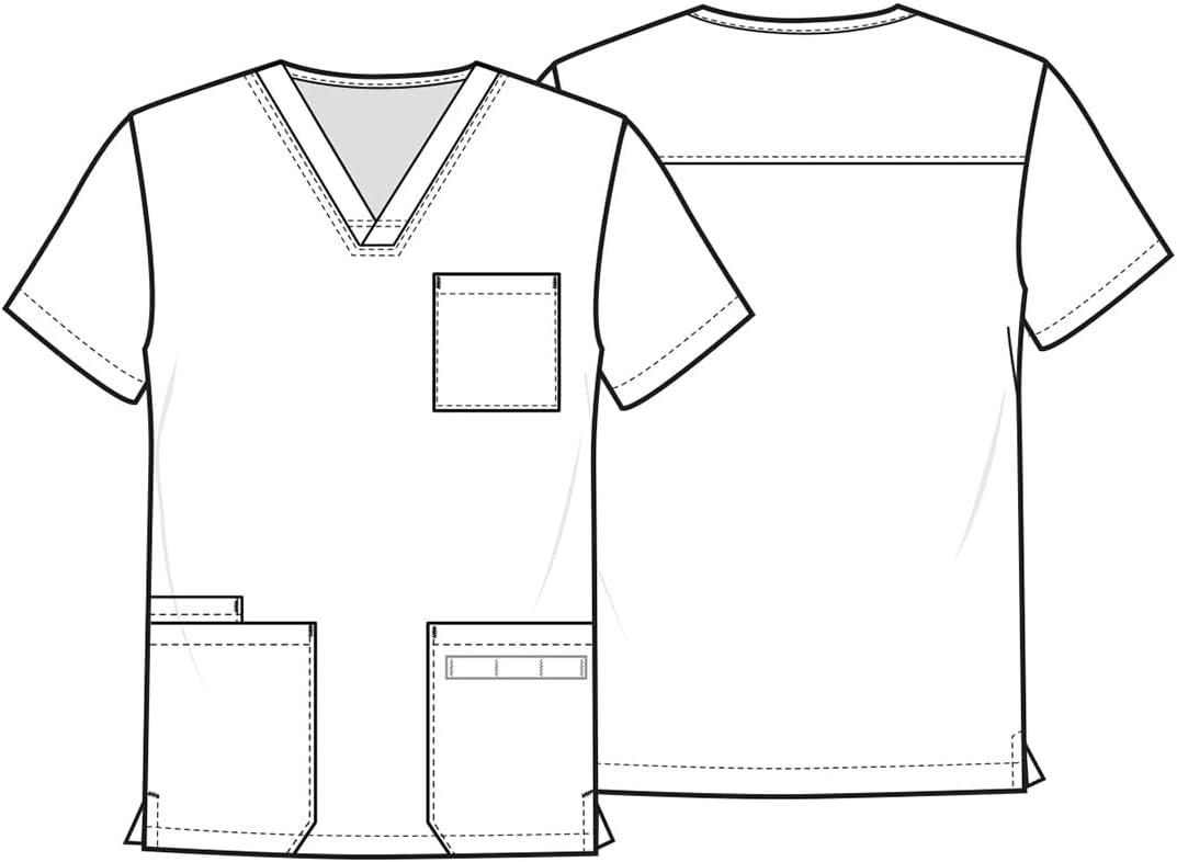 imageCherokee Men and Women VNeck Printed Top with 4 Pockets amp Center Back Length 28 CK691Dabbling in Paint