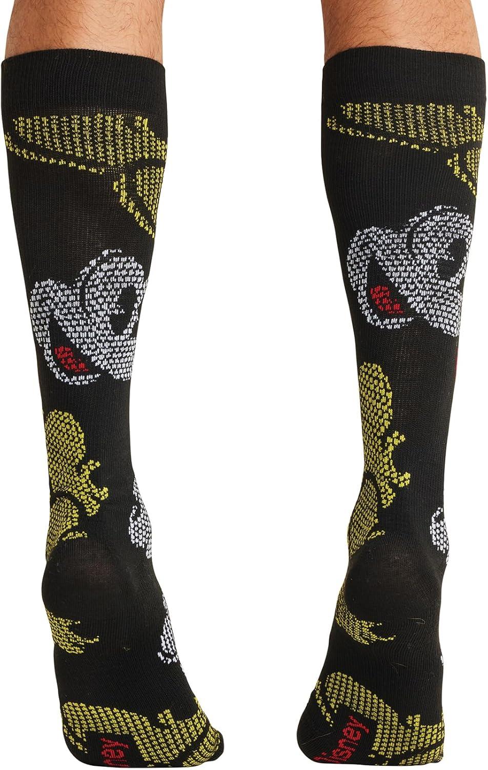 imageCherokee Mens Compression Socks 1015 mmHg Knee High Colorful Print Lightweight 1 Pair Pack MPRINTSUPPORTThe Original