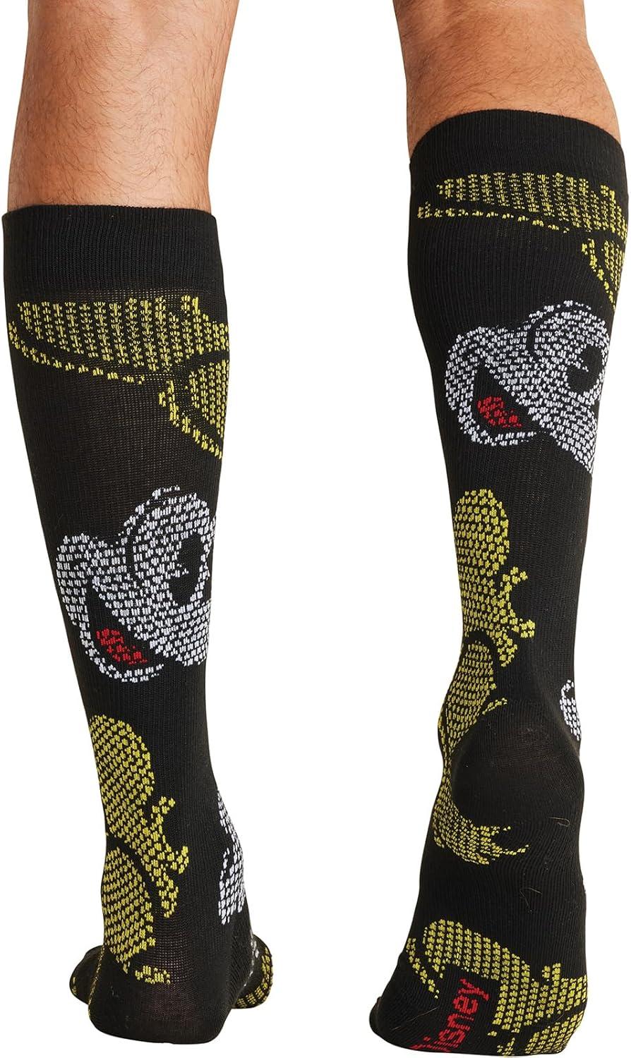 imageCherokee Mens Compression Socks 1015 mmHg Knee High Colorful Print Lightweight 1 Pair Pack MPRINTSUPPORTThe Original