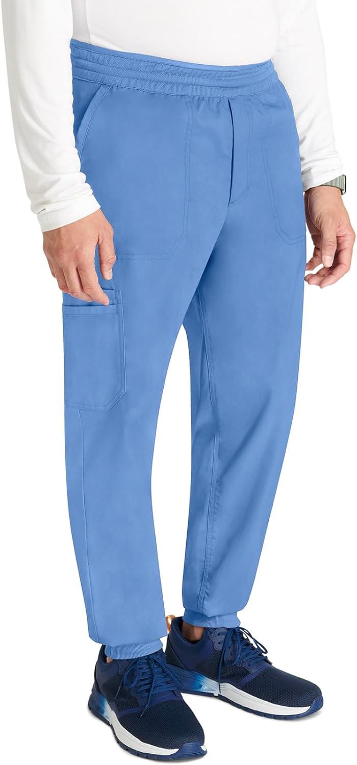 imageCherokee Mens Jogger Modern fit midRise Pullon Bottoms with 6 Pockets and Elastic Waistband WW251Ciel