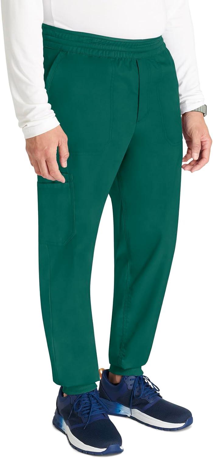 imageCherokee Mens Jogger Modern fit midRise Pullon Bottoms with 6 Pockets and Elastic Waistband WW251Hunter Green