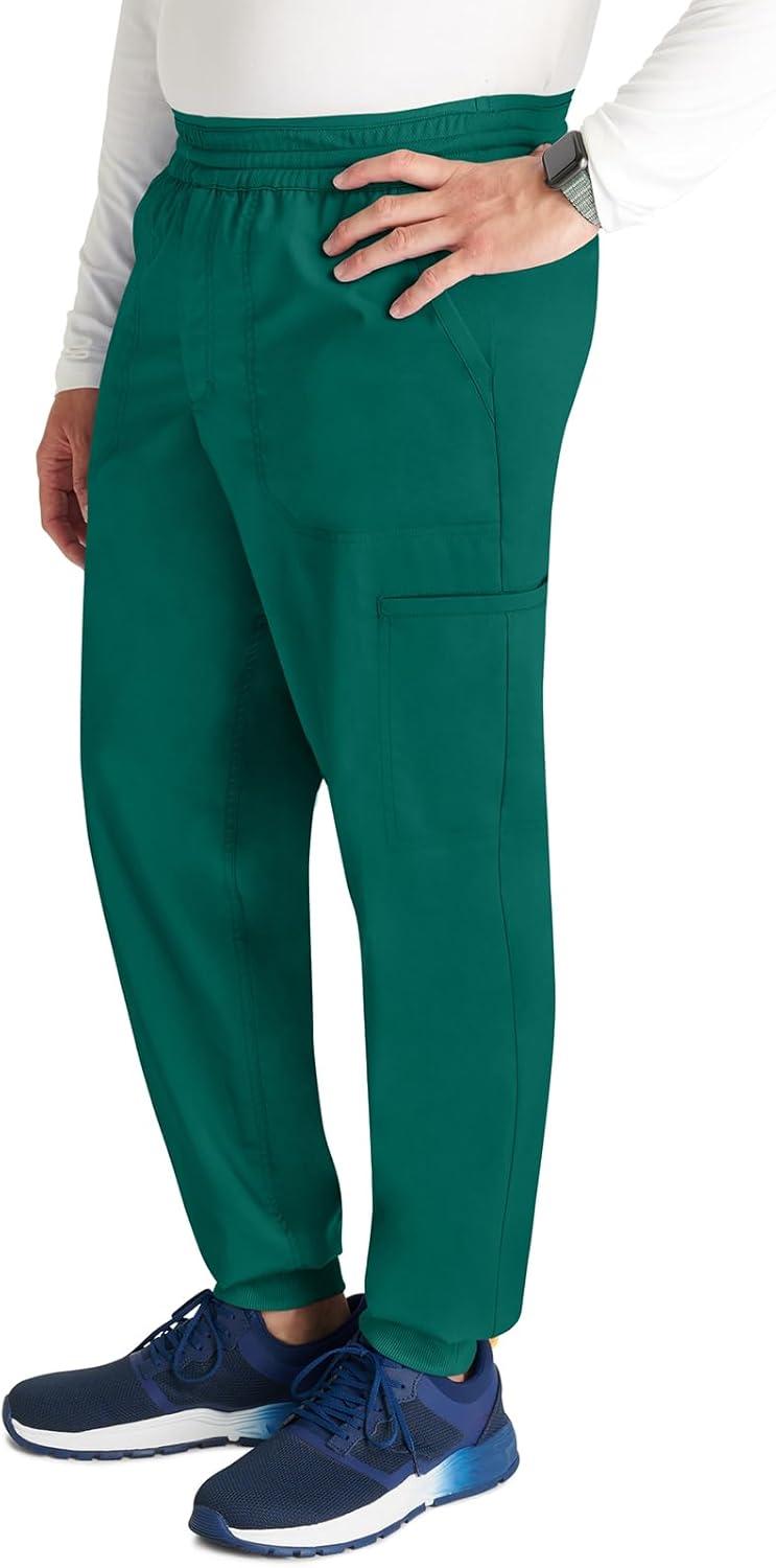 imageCherokee Mens Jogger Modern fit midRise Pullon Bottoms with 6 Pockets and Elastic Waistband WW251Hunter Green