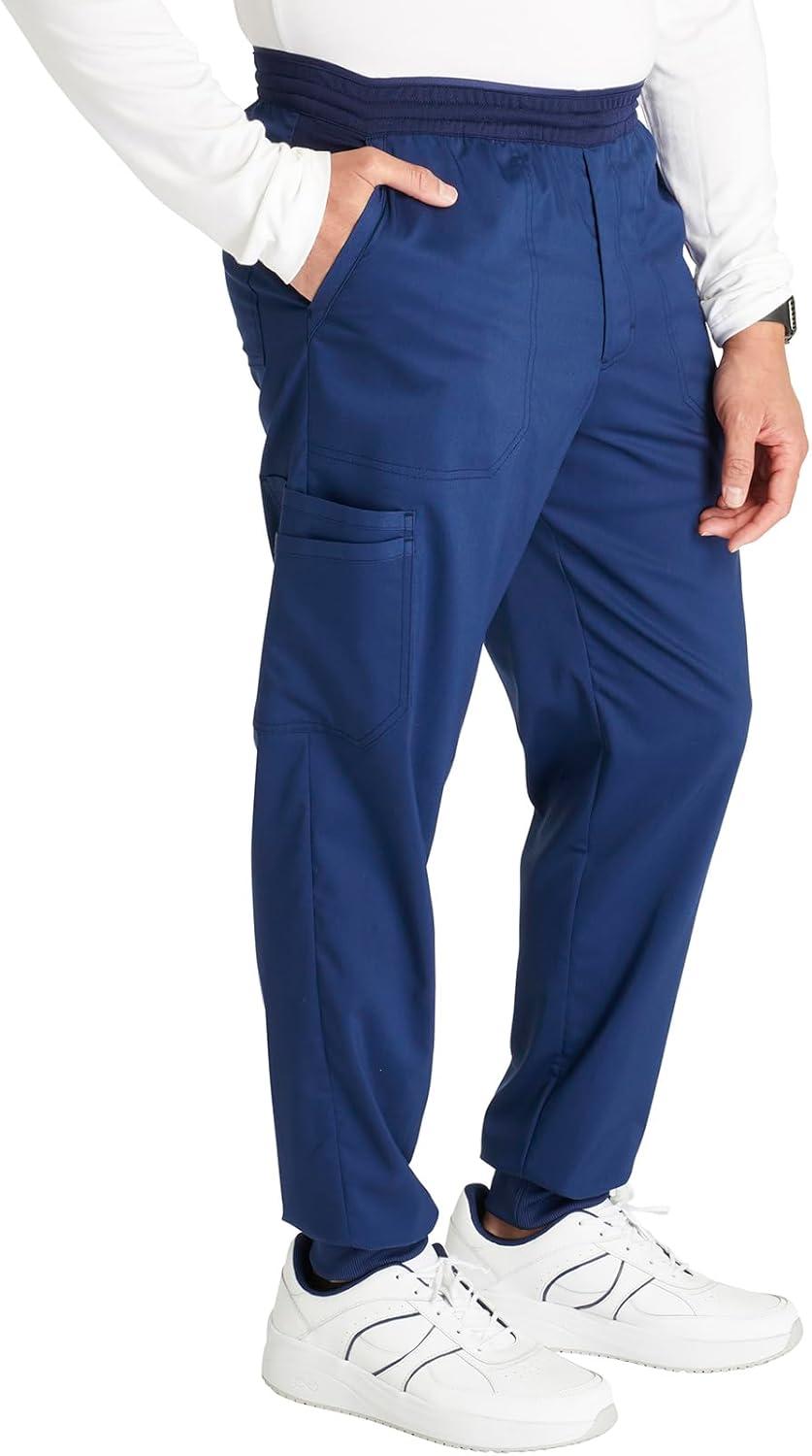 imageCherokee Mens Jogger Modern fit midRise Pullon Bottoms with 6 Pockets and Elastic Waistband WW251Navy
