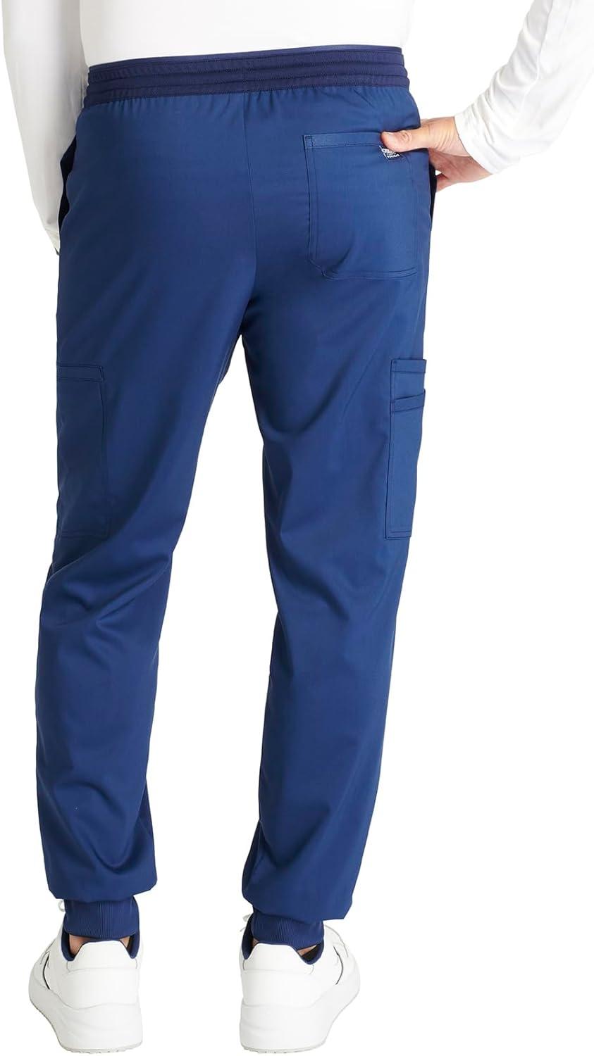 imageCherokee Mens Jogger Modern fit midRise Pullon Bottoms with 6 Pockets and Elastic Waistband WW251Navy