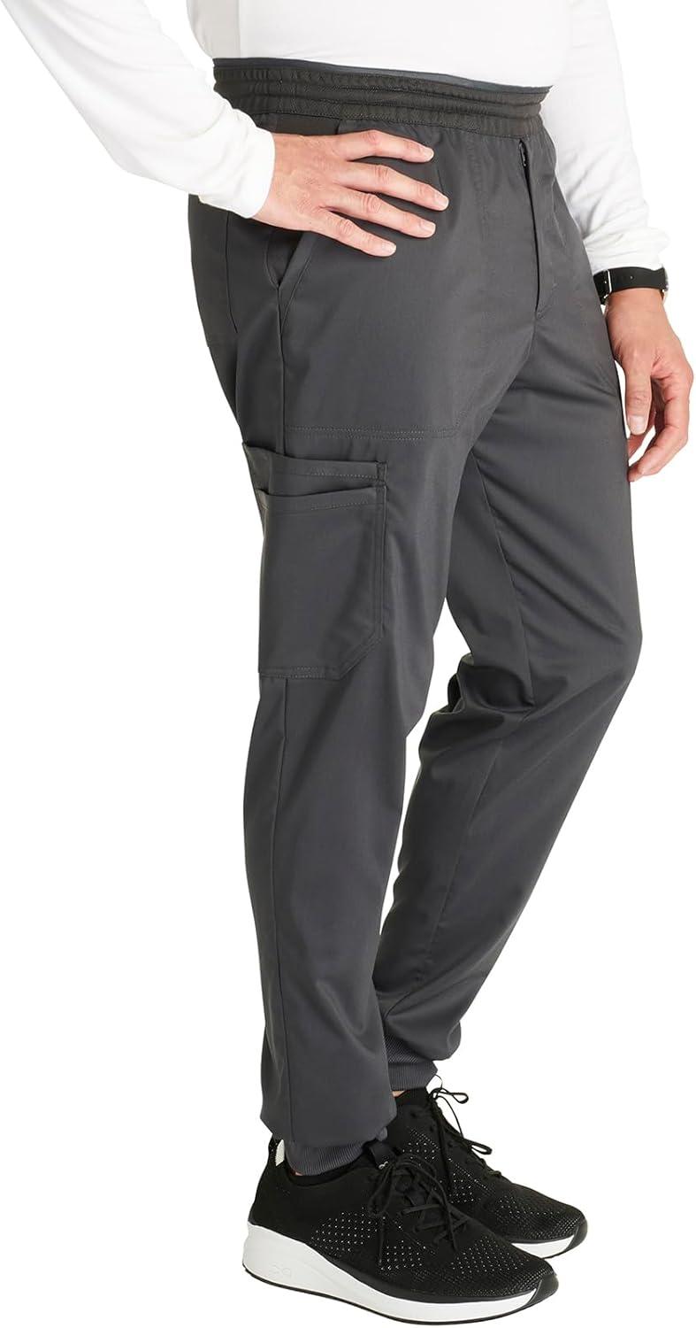 imageCherokee Mens Jogger Modern fit midRise Pullon Bottoms with 6 Pockets and Elastic Waistband WW251Pewter