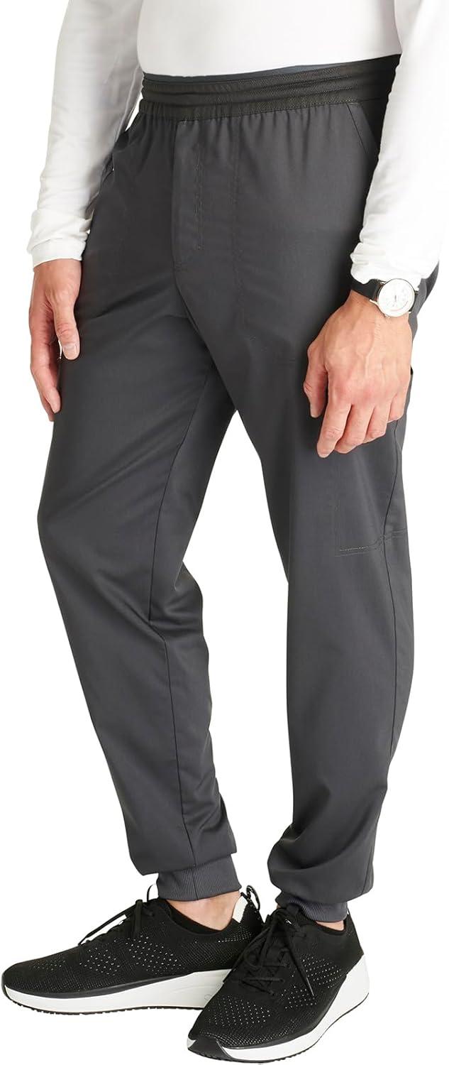imageCherokee Mens Jogger Modern fit midRise Pullon Bottoms with 6 Pockets and Elastic Waistband WW251Pewter