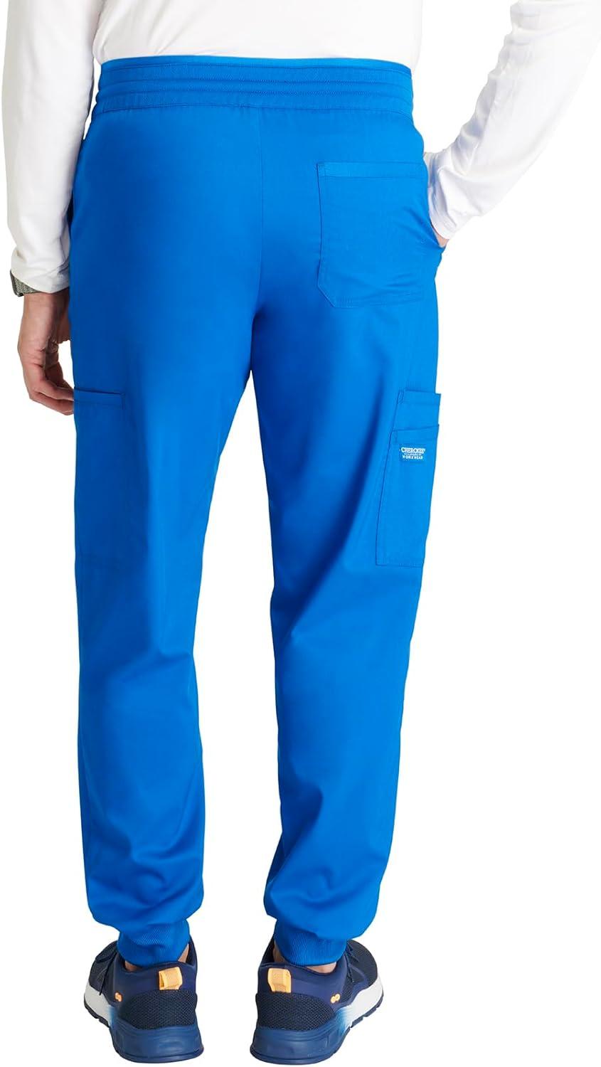 imageCherokee Mens Jogger Modern fit midRise Pullon Bottoms with 6 Pockets and Elastic Waistband WW251Royal