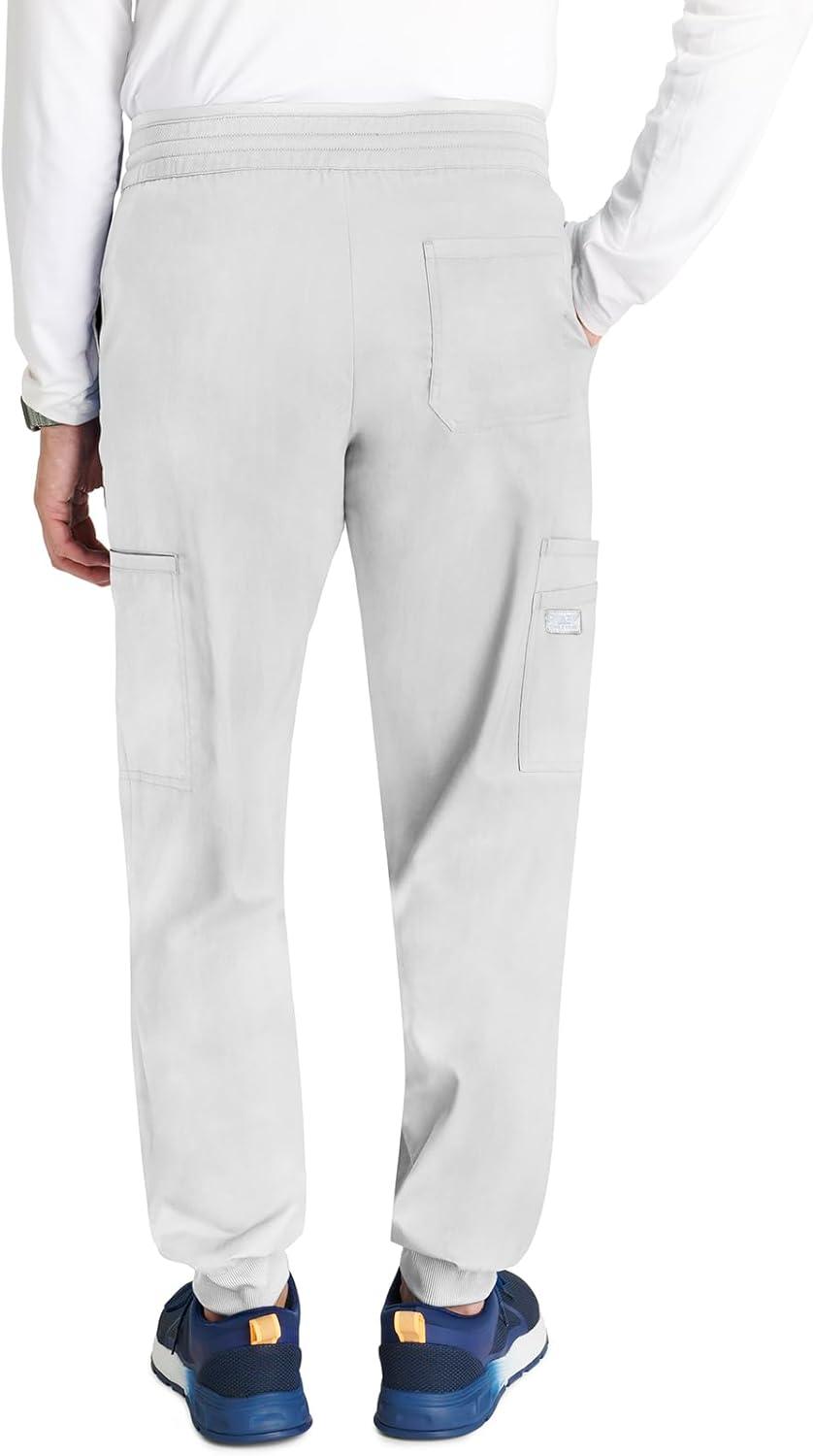 imageCherokee Mens Jogger Modern fit midRise Pullon Bottoms with 6 Pockets and Elastic Waistband WW251White
