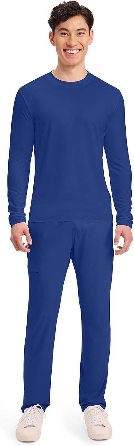 imageCherokee Mens Long Sleeve Underscrub Tee Modern TShirt with Crew Neck CK807Galaxy Blue