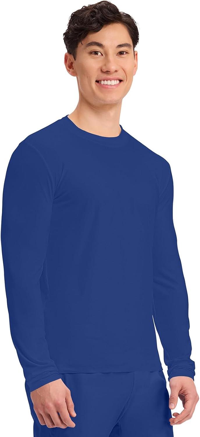 imageCherokee Mens Long Sleeve Underscrub Tee Modern TShirt with Crew Neck CK807Galaxy Blue