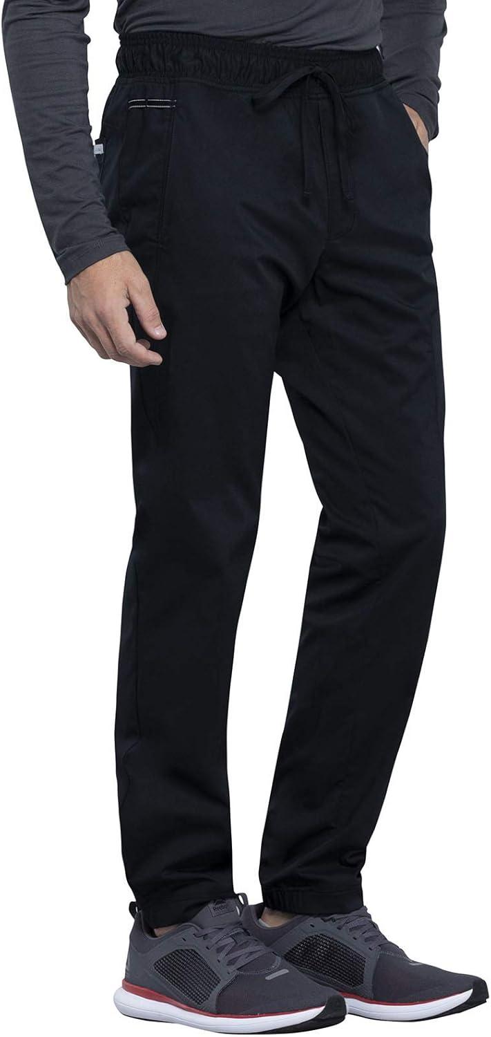 imageCherokee Mens Scrub Set Modern Fit Polo Shirt WW615 with Natural Rise Jogger WW012Black