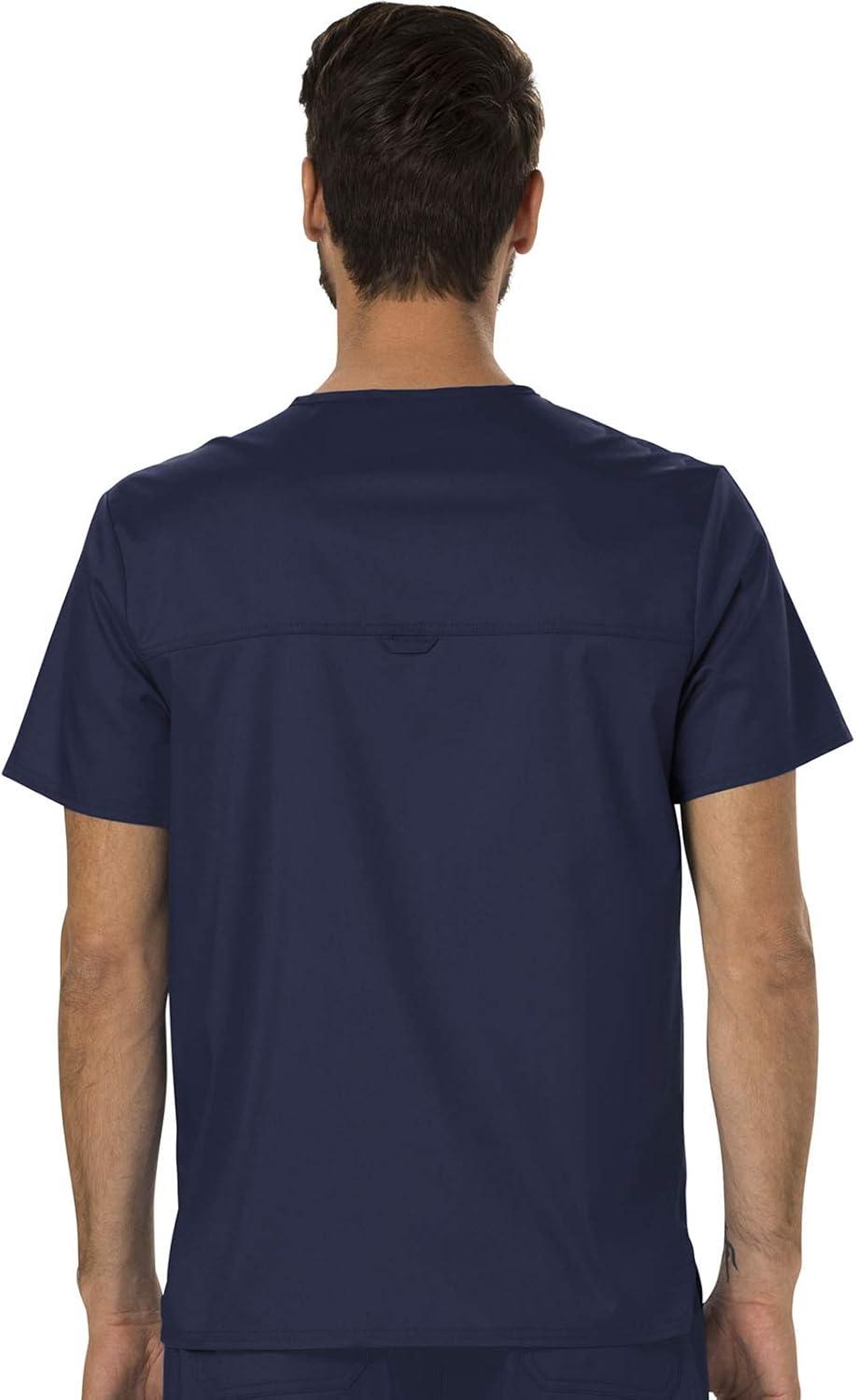 imageCherokee Premium Scrub Set for Men Modern Fit VNeck Top WW690 with Tapered Leg Button Closure amp Inside Drawstring Pant WW140Navy