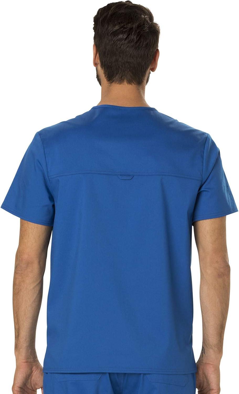 imageCherokee Premium Scrub Set for Men Modern Fit VNeck Top WW690 with Tapered Leg Button Closure amp Inside Drawstring Pant WW140Royal