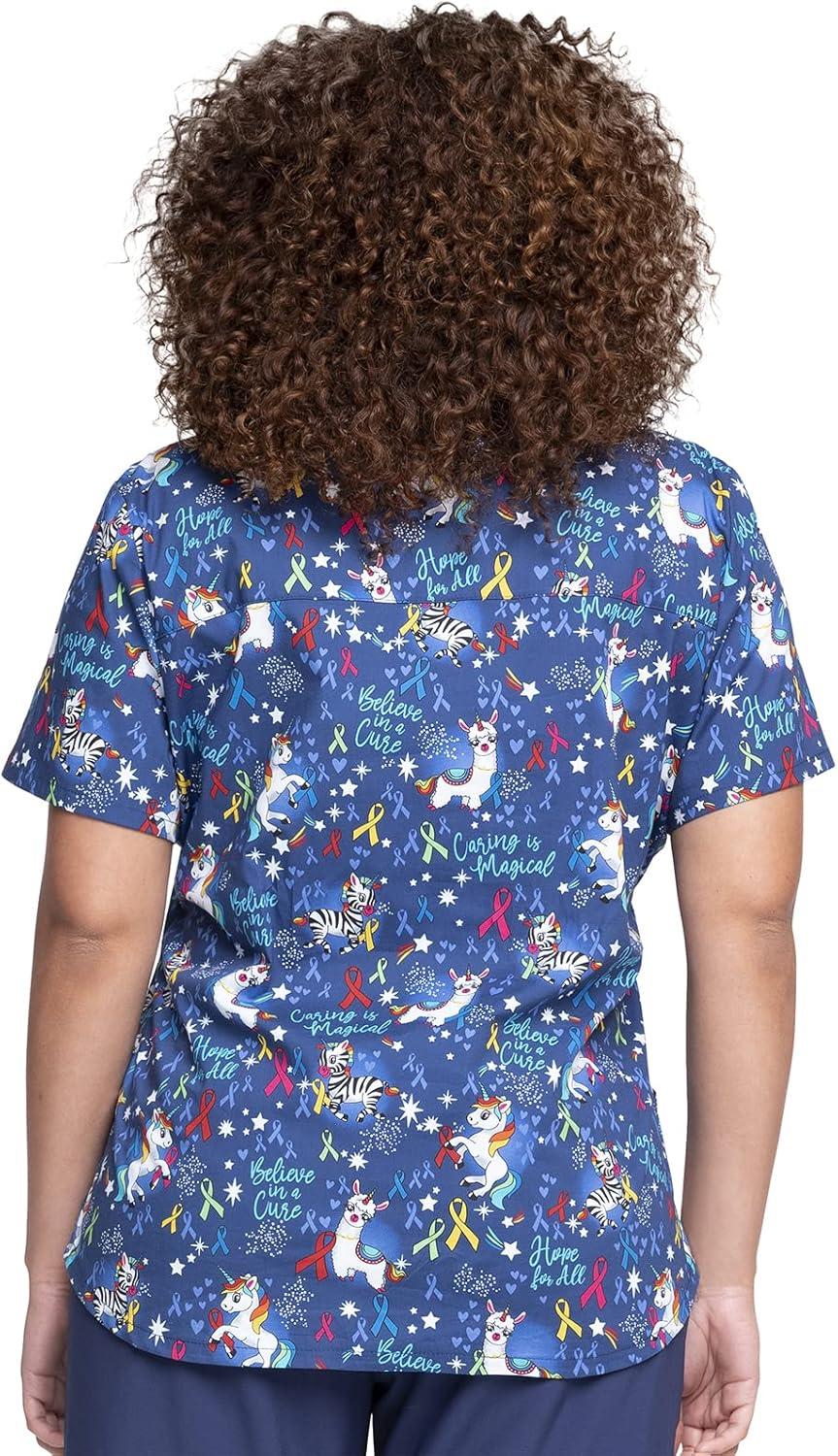 imageCherokee Prints Women Scrubs Top VNeck Print CK652Magical Care