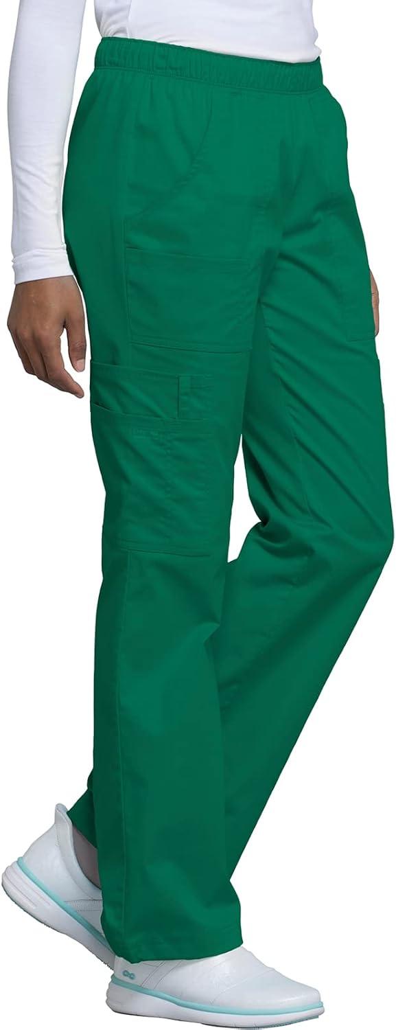 imageCherokee Scrub Pants for Women Mid Rise PullOn Cargo Medical Uniform 7 Pocket Elastic Waist Adjustable Hem Stretch 4005Hunter