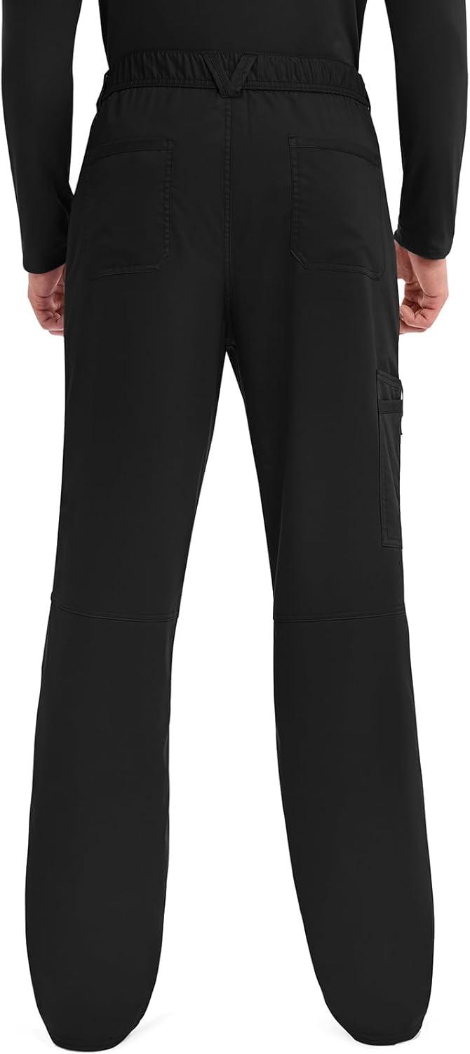 imageCherokee Scrub Set For Men VNeck 3 Pocket Top WW670 with Modern Fit 7 Pocket Tapered Leg Pant WW140Black