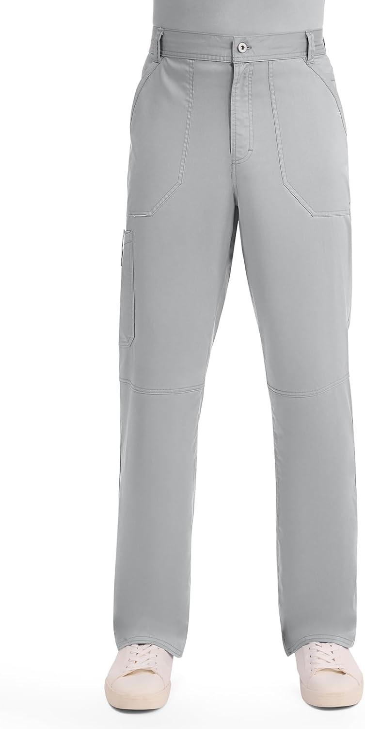 imageCherokee Scrub Set For Men VNeck 3 Pocket Top WW670 with Modern Fit 7 Pocket Tapered Leg Pant WW140Grey