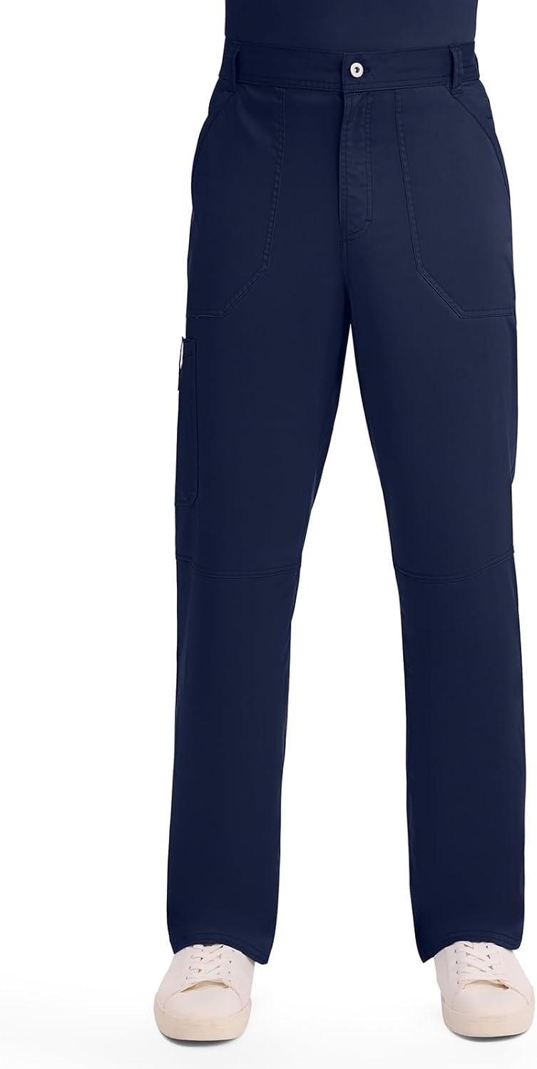 imageCherokee Scrub Set For Men VNeck 3 Pocket Top WW670 with Modern Fit 7 Pocket Tapered Leg Pant WW140Navy