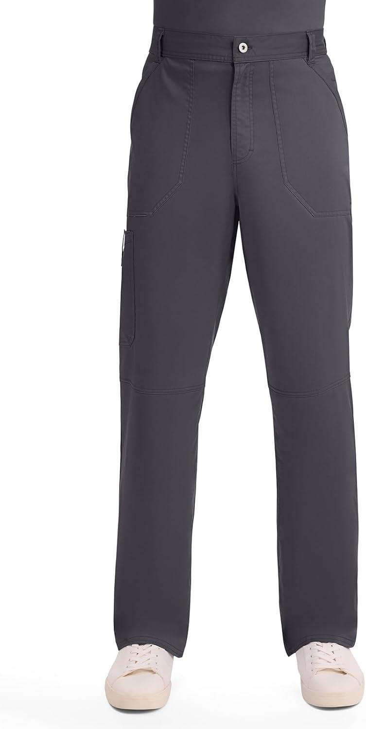 imageCherokee Scrub Set For Men VNeck 3 Pocket Top WW670 with Modern Fit 7 Pocket Tapered Leg Pant WW140Pewter