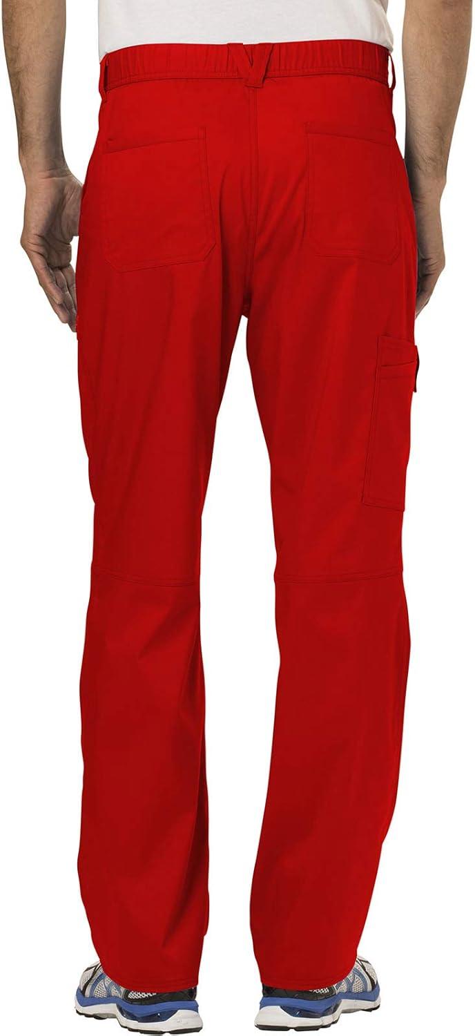 imageCherokee Scrub Set For Men VNeck 3 Pocket Top WW670 with Modern Fit 7 Pocket Tapered Leg Pant WW140Red