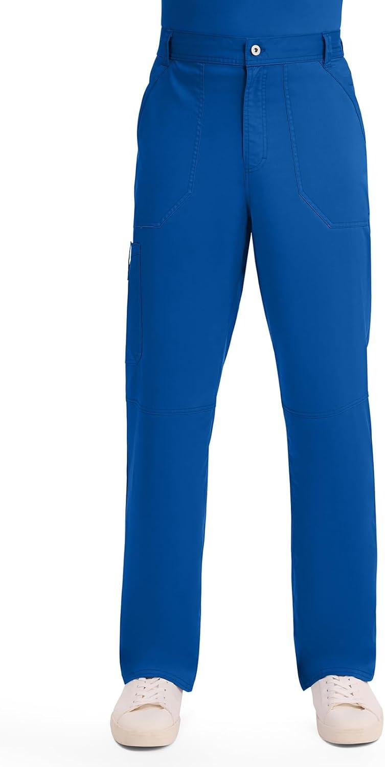 imageCherokee Scrub Set For Men VNeck 3 Pocket Top WW670 with Modern Fit 7 Pocket Tapered Leg Pant WW140Royal