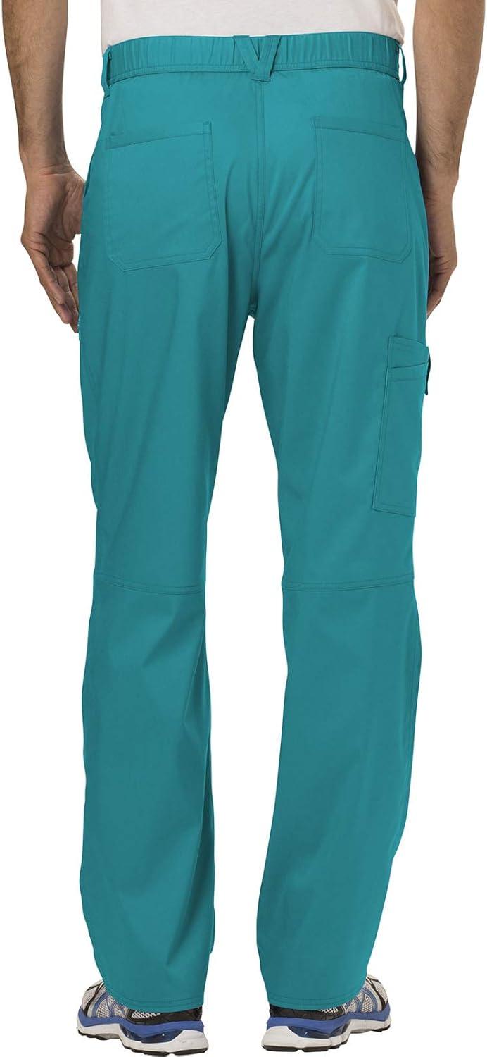 imageCherokee Scrub Set For Men VNeck 3 Pocket Top WW670 with Modern Fit 7 Pocket Tapered Leg Pant WW140Teal Blue