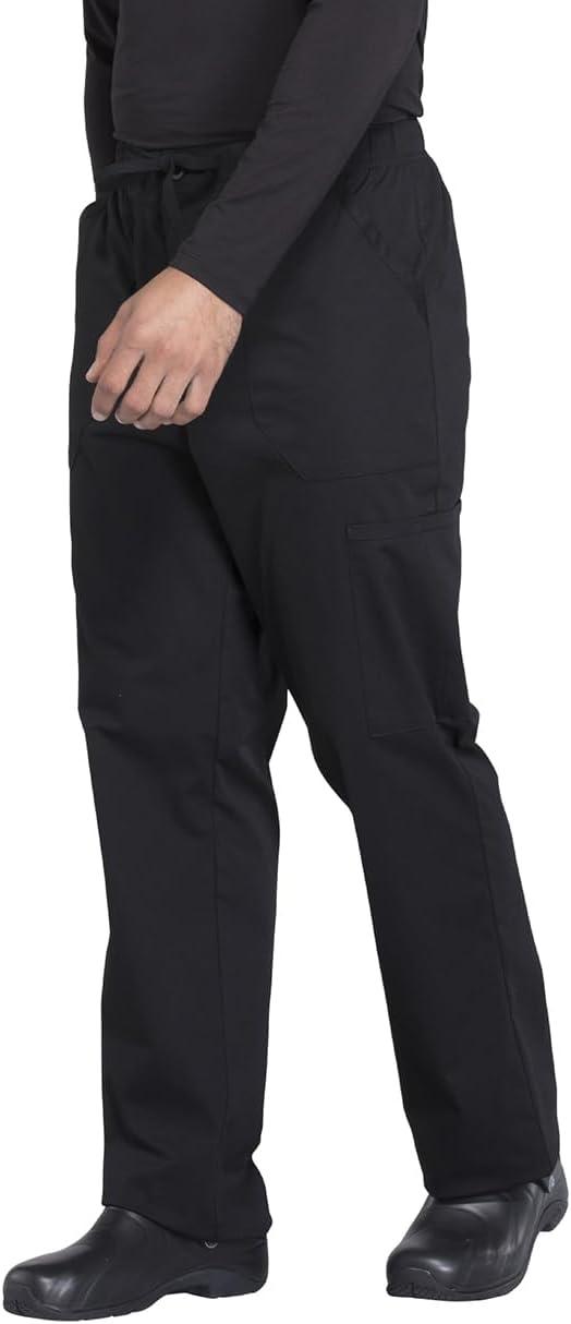 imageCherokee Scrub Set for Men VNeck Top amp Fly Front Tapered Leg Cargo Pant with 9 Pockets amp 2Way Stretch Fabric CK00042CBlack