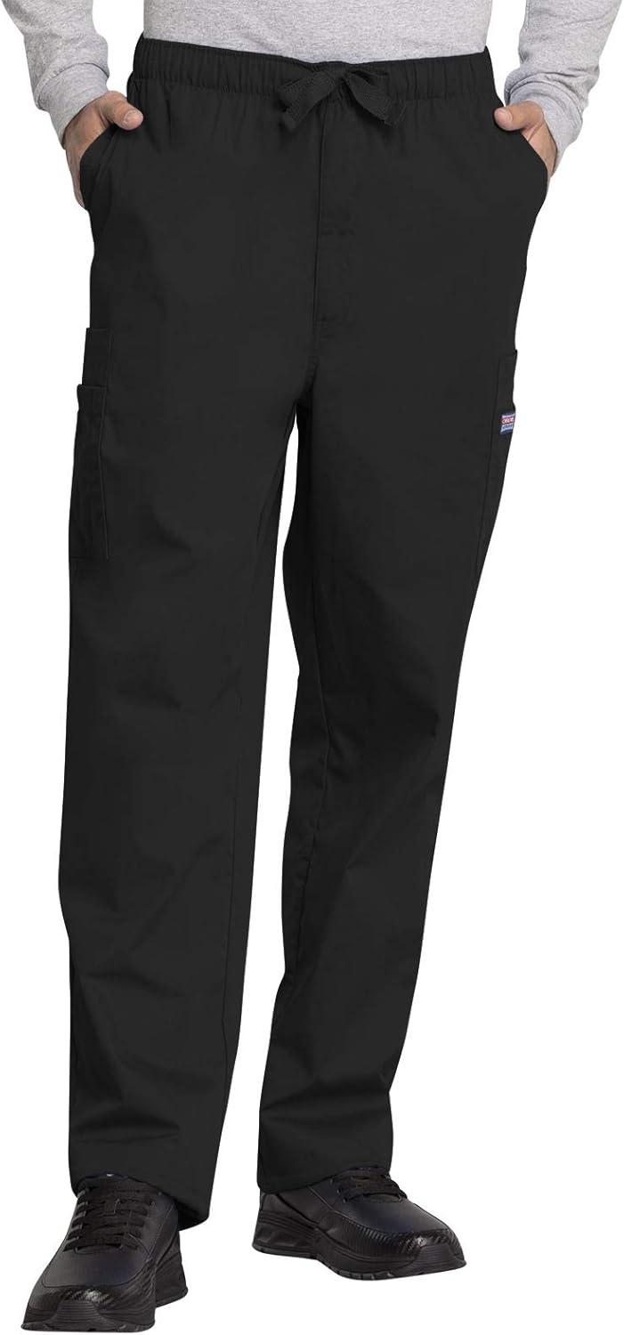 imageCherokee Scrub Set for Men and Women Traditional Fit VNeck Scrub Top 4777 with Natural Rise Elastic Waist Pant 4000Black