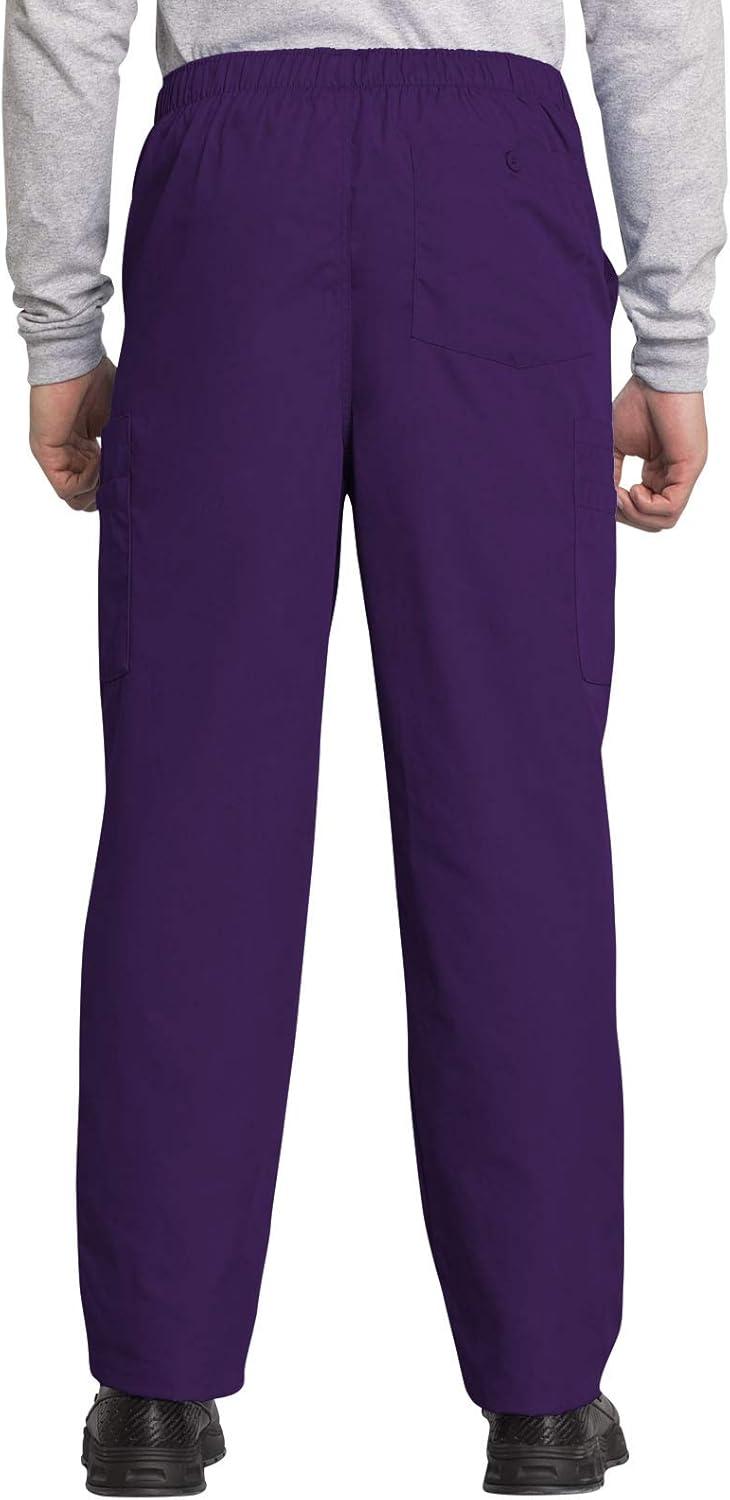 imageCherokee Scrub Set for Men and Women Traditional Fit VNeck Scrub Top 4777 with Natural Rise Elastic Waist Pant 4000Eggplant