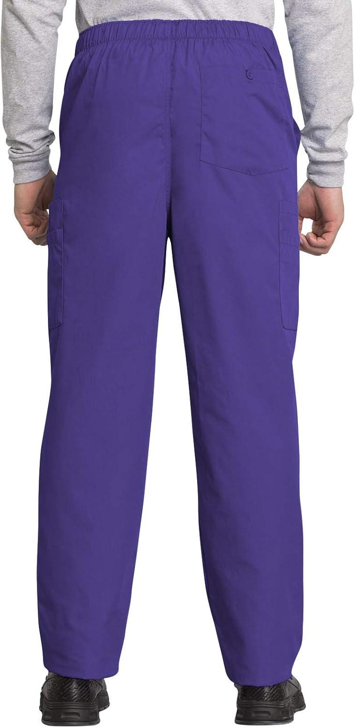 imageCherokee Scrub Set for Men and Women Traditional Fit VNeck Scrub Top 4777 with Natural Rise Elastic Waist Pant 4000Grape