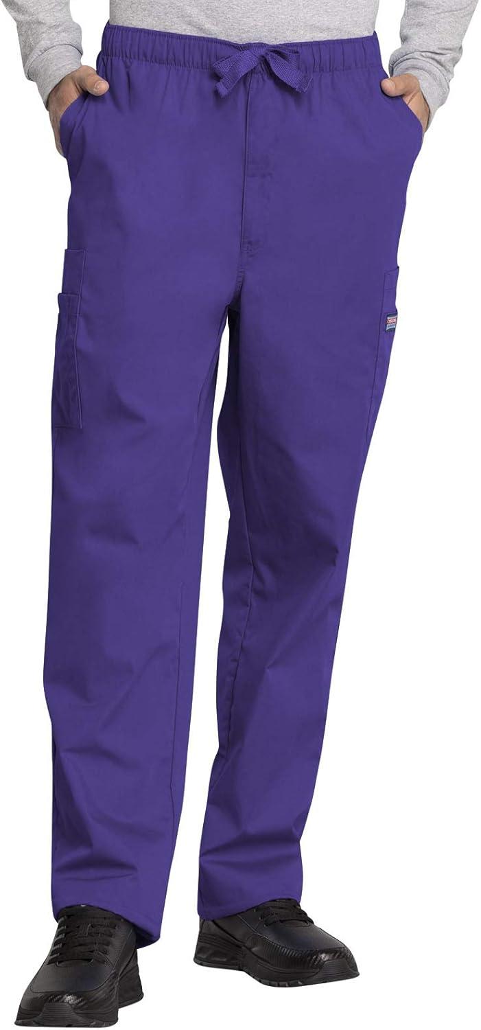 imageCherokee Scrub Set for Men and Women Traditional Fit VNeck Scrub Top 4777 with Natural Rise Elastic Waist Pant 4000Grape