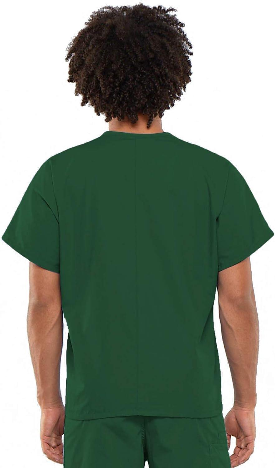imageCherokee Scrub Set for Men and Women Traditional Fit VNeck Scrub Top 4777 with Natural Rise Elastic Waist Pant 4000Hunter Green