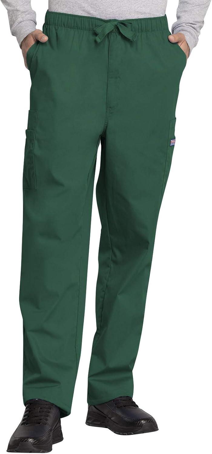 imageCherokee Scrub Set for Men and Women Traditional Fit VNeck Scrub Top 4777 with Natural Rise Elastic Waist Pant 4000Hunter Green