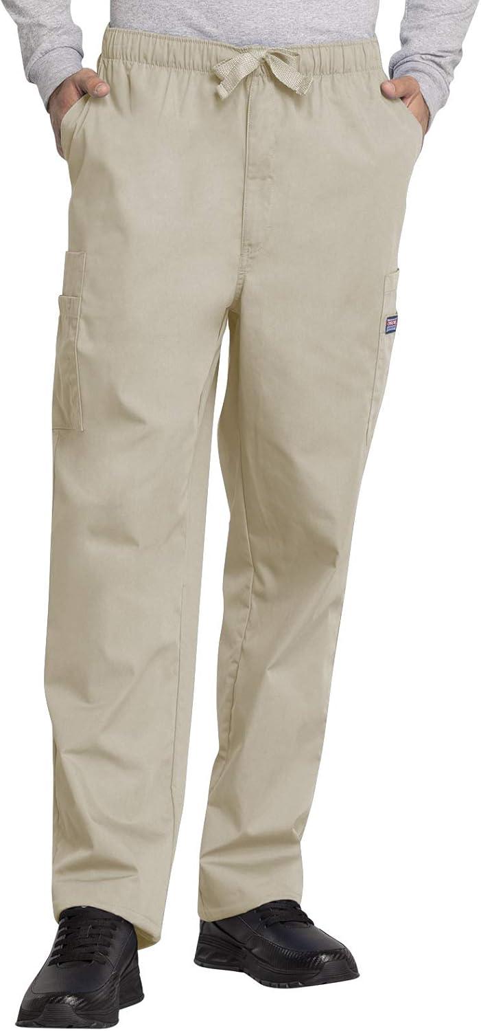 imageCherokee Scrub Set for Men and Women Traditional Fit VNeck Scrub Top 4777 with Natural Rise Elastic Waist Pant 4000Khaki