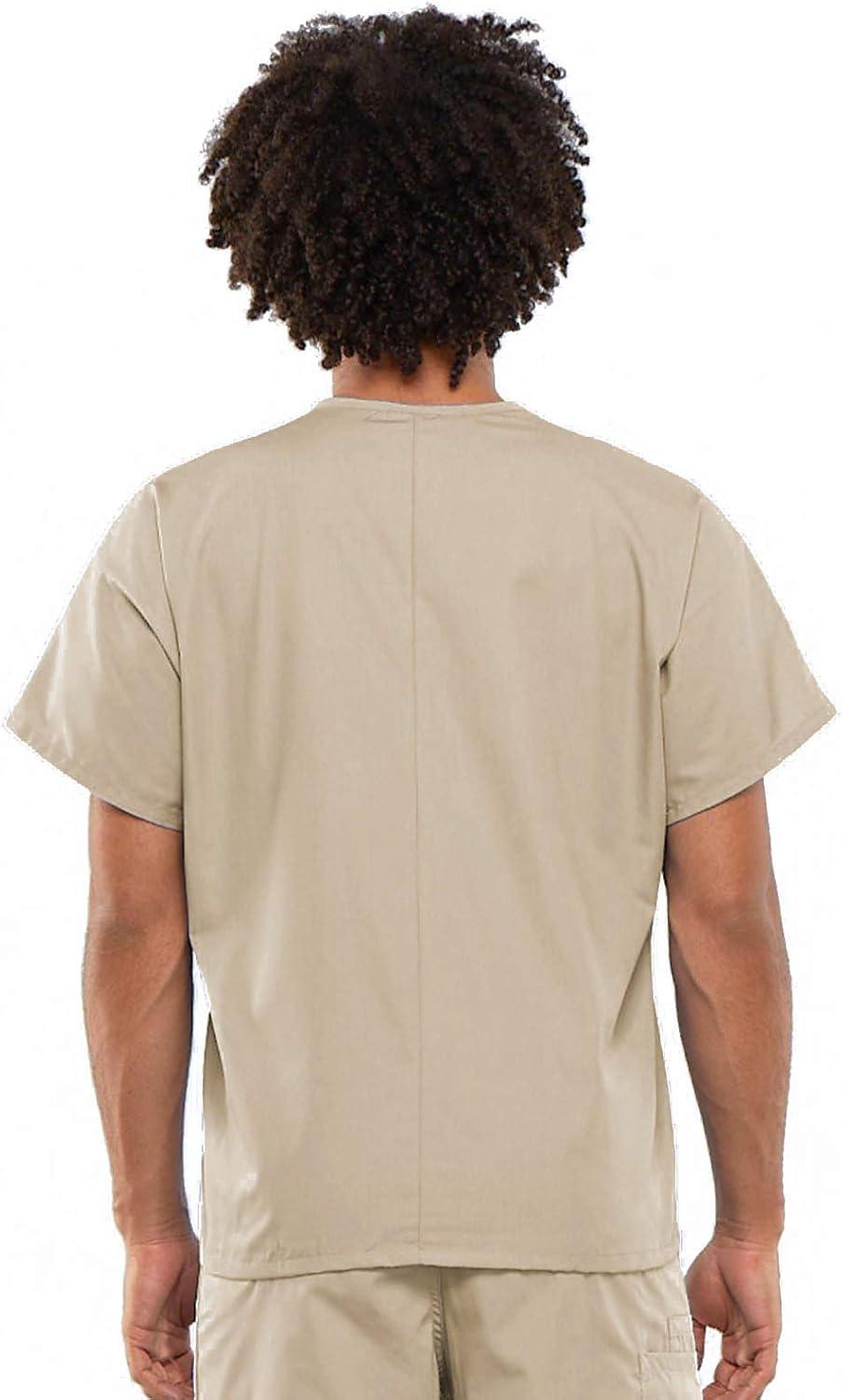 imageCherokee Scrub Set for Men and Women Traditional Fit VNeck Scrub Top 4777 with Natural Rise Elastic Waist Pant 4000Khaki