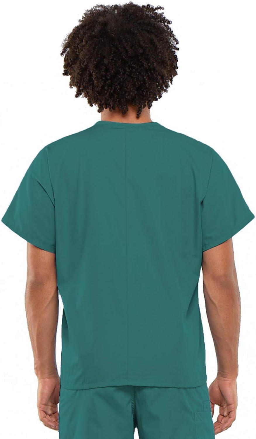 imageCherokee Scrub Set for Men and Women Traditional Fit VNeck Scrub Top 4777 with Natural Rise Elastic Waist Pant 4000Teal Blue