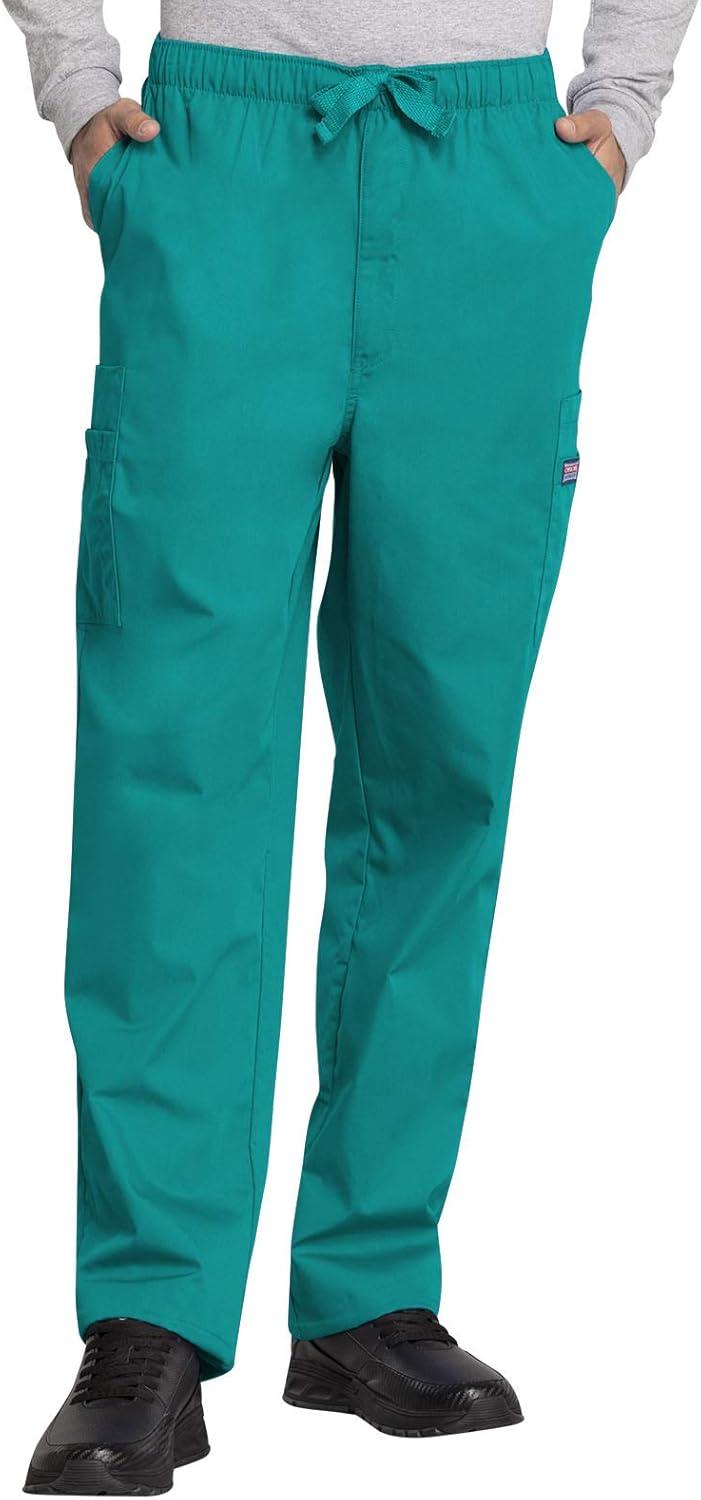 imageCherokee Scrub Set for Men and Women Traditional Fit VNeck Scrub Top 4777 with Natural Rise Elastic Waist Pant 4000Teal Blue