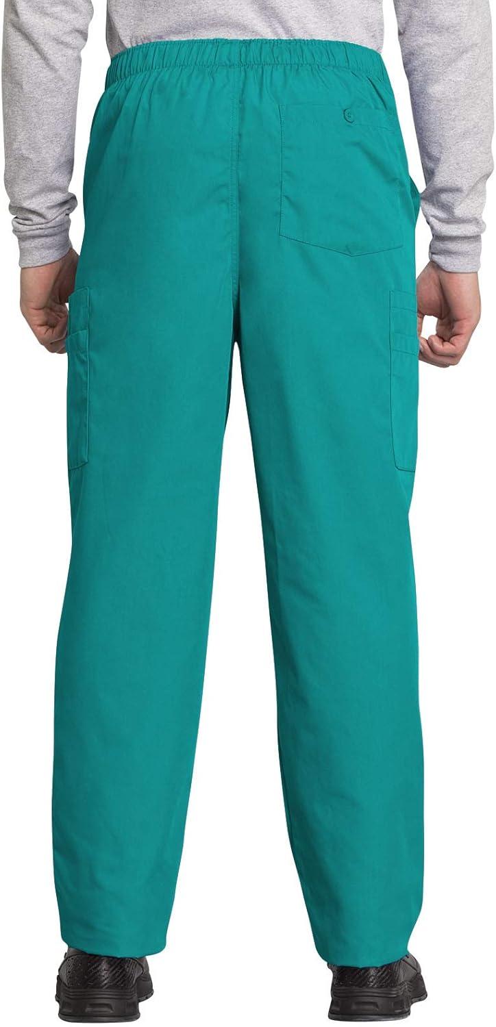 imageCherokee Scrub Set for Men and Women Traditional Fit VNeck Scrub Top 4777 with Natural Rise Elastic Waist Pant 4000Teal Blue
