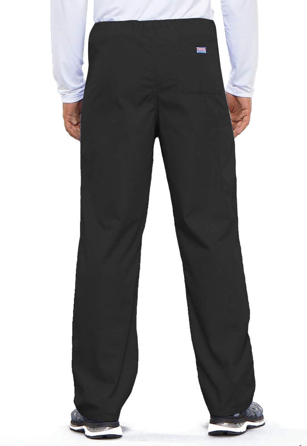 imageCherokee Scrub Set for Men and Women from Traditional Fit VNeck Top 4777 with Natural Rise Drawstring Cargo Pant 4100Black